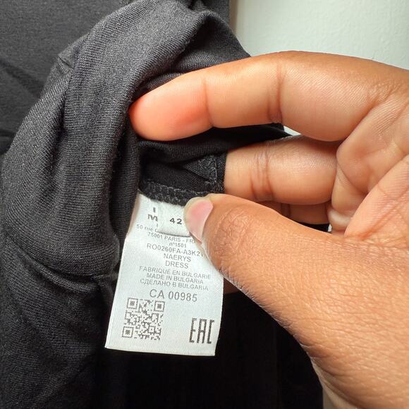 Isabel Marant Etoile Naerys Ruched Stretch Jersey Maxi Shirt Dress Sz 42 / 10 - Picture 15 of 15